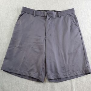 Greg Norman Shorts Mens 32 Gray Chino Golf Performance Flat Front Regular Fit